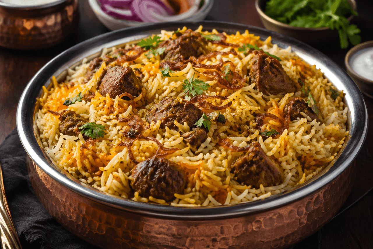 Nötkötts-Biryani