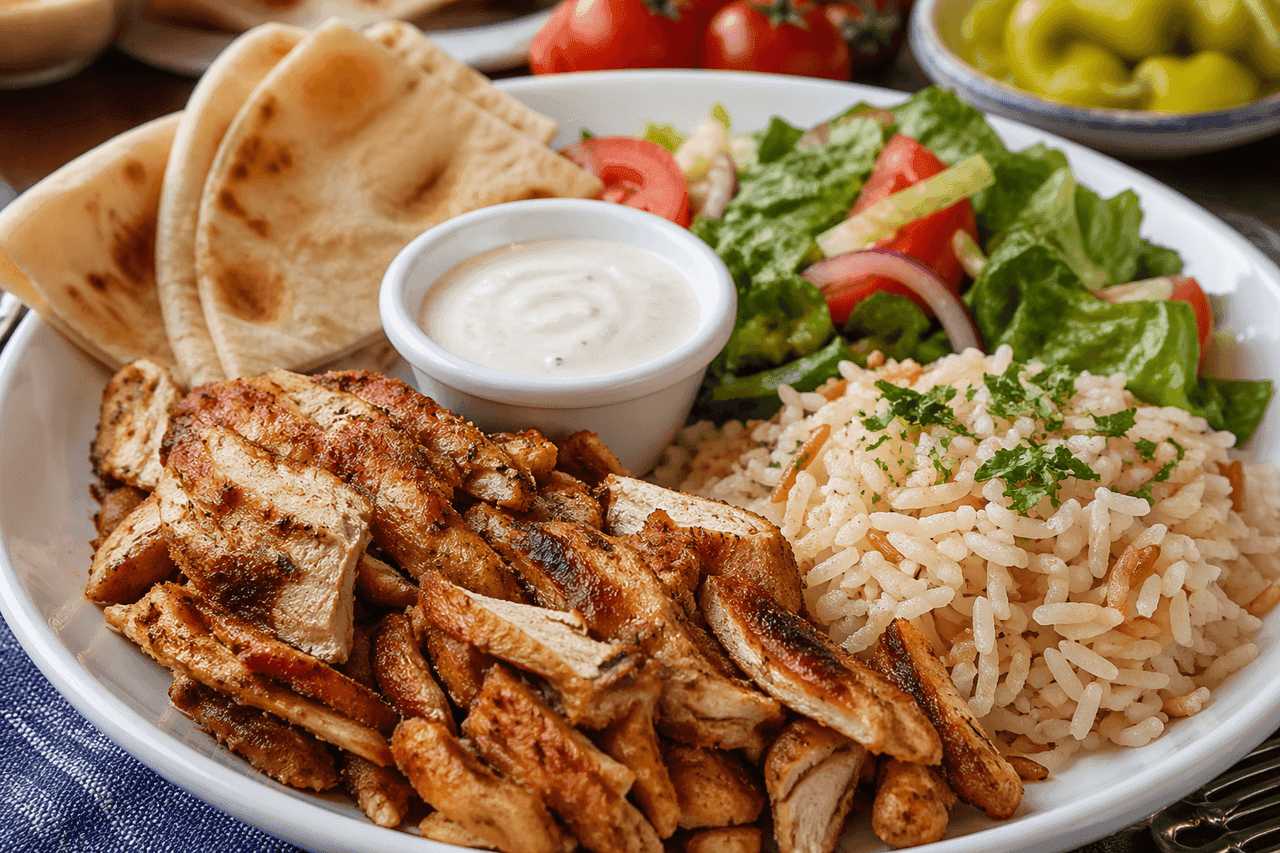 Kycklingshawarma med tzatziki