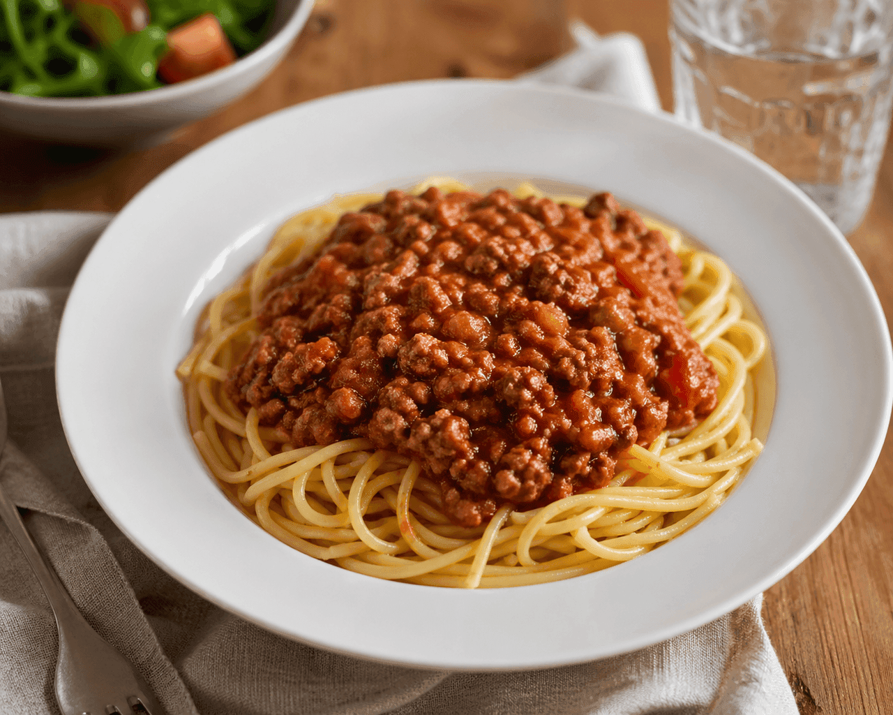 Köttfärssås med spaghetti
