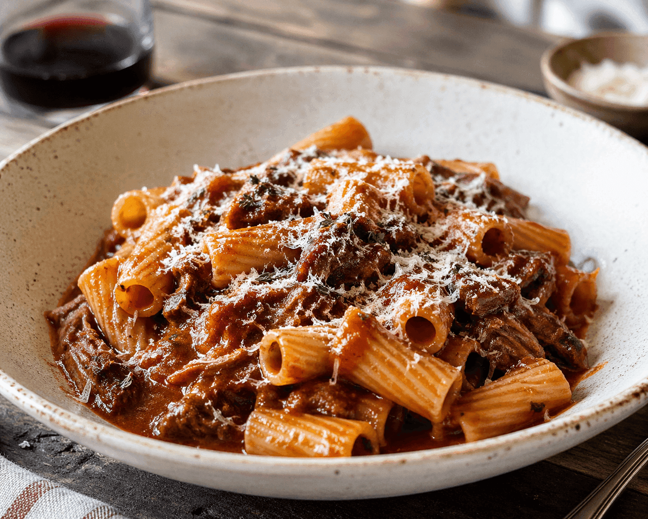 Rigatoni med köttragu