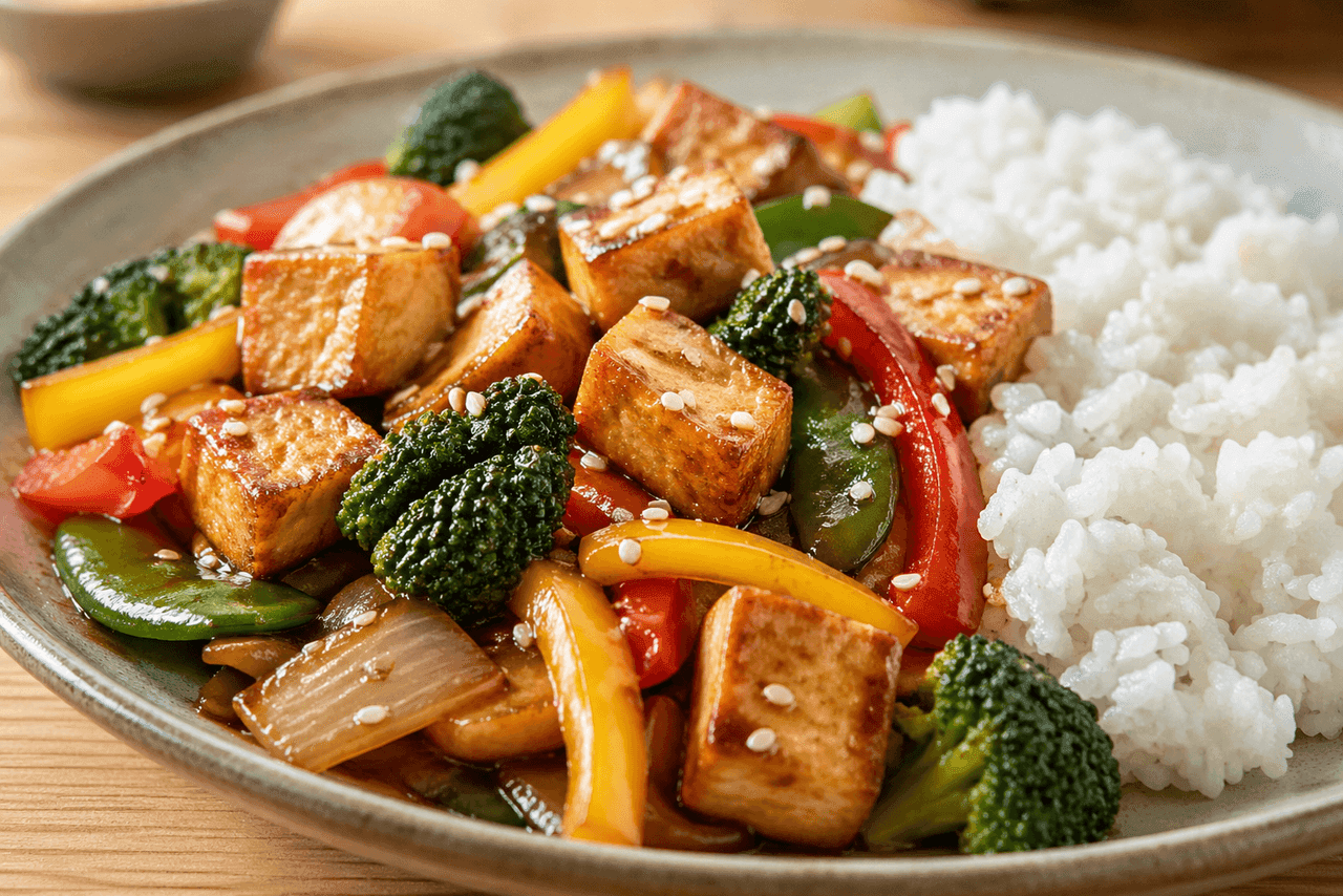 Wokad Tofu med Grönsaker