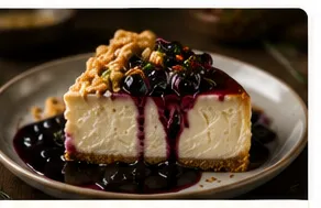 New York Cheesecake med blåbär & citroncrumble