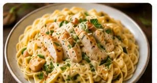 Fettuccine Alfredo med kyckling