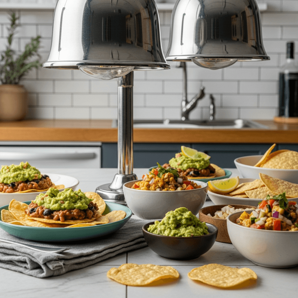 Tortillas med guacamole och svarta bönor
