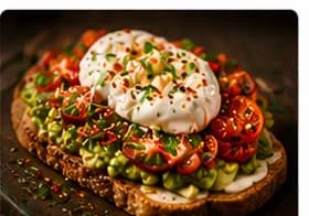 Avokadotoast med burrata & chiliolja