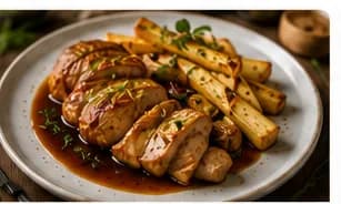 Fläskytterfilé med äppelcidermarinad & rostad palsternackspuré