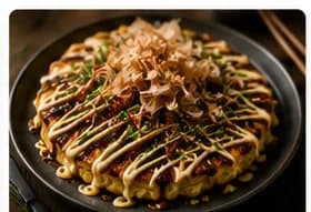 Okonomiyaki med kimchi & ost