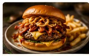 BBQ Bacon Smash Burger med chipotlemayo