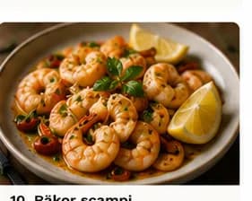 Räkor scampi med vitlök & chili