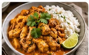 Kycklingcurry med kokos och ris