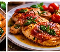 Saltimbocca di pollo med prosciutto och salvia