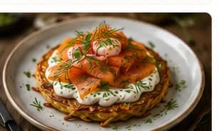 Potatisrösti med gravad lax & citroncréme