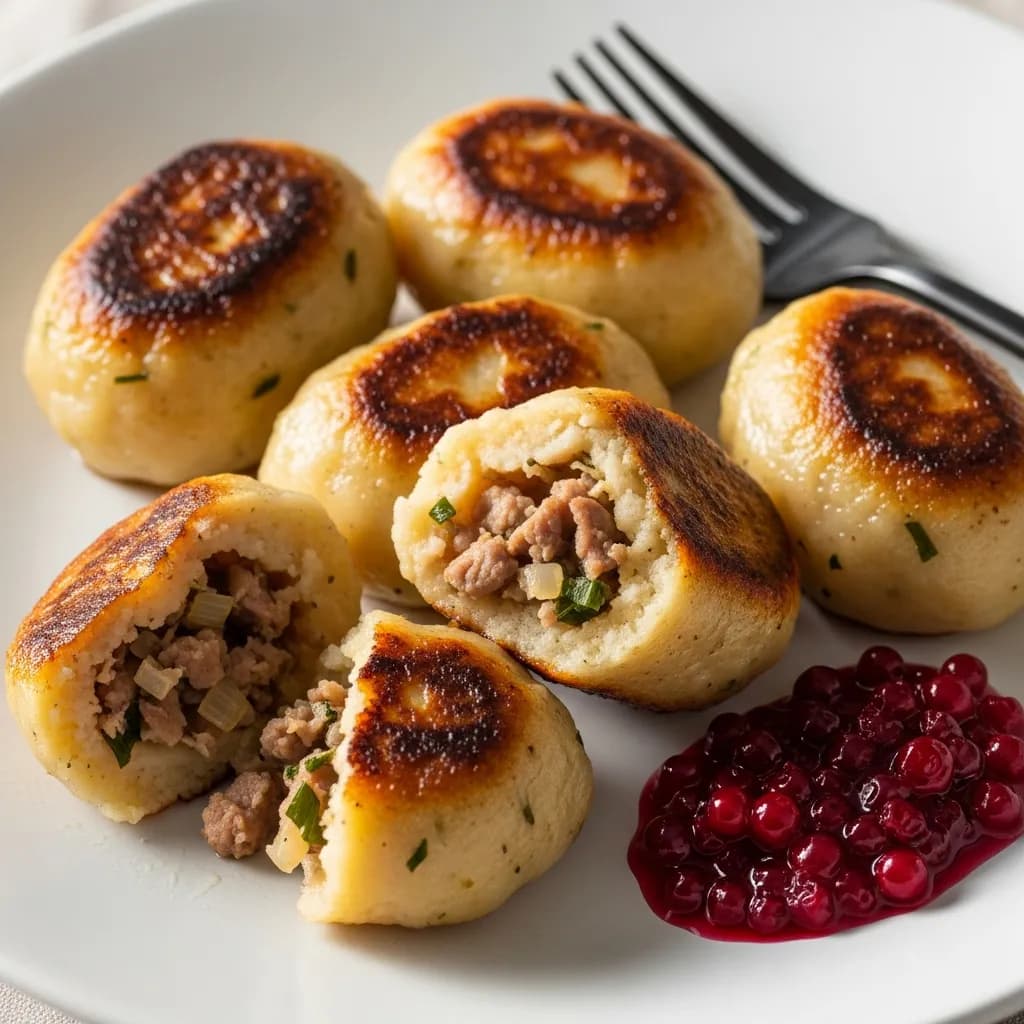 Kroppkakor av kokt potatis