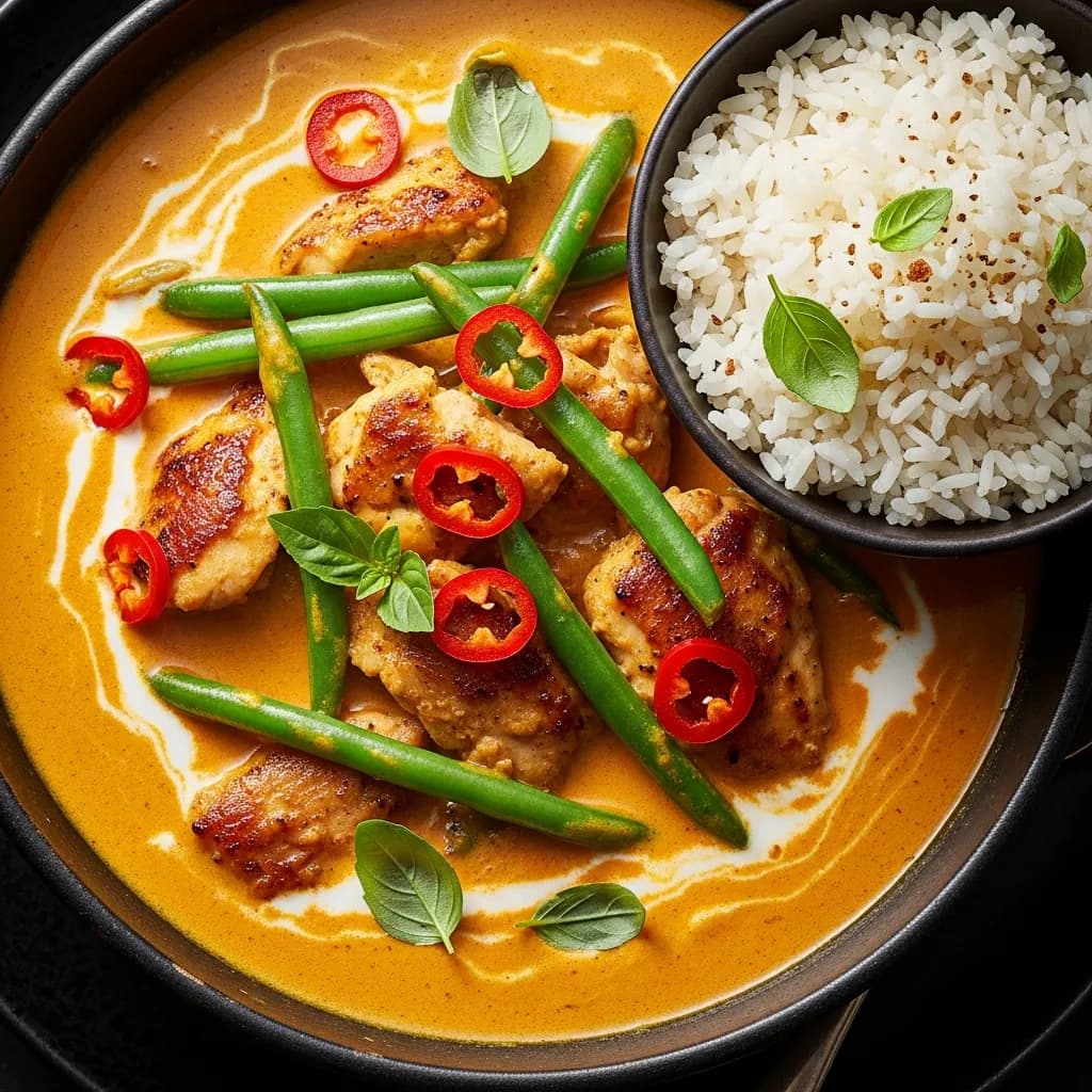 Panang kycklingcurry (kaeng panang gai)
