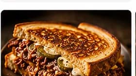 Grilled cheese med pulled pork