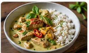 Grön thaicurry med kyckling