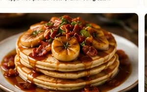 Pancakes med karamelliserad banan & pekannötter