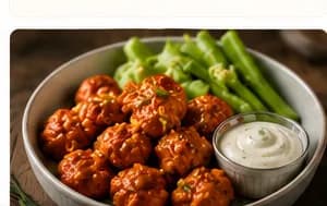 Buffalo Cauliflower Wings med blue cheese-ranch