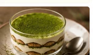 Matcha tiramisu med vit choklad