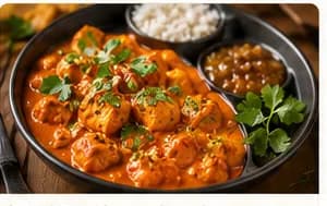 Kyckling tikka masala med mango chutney