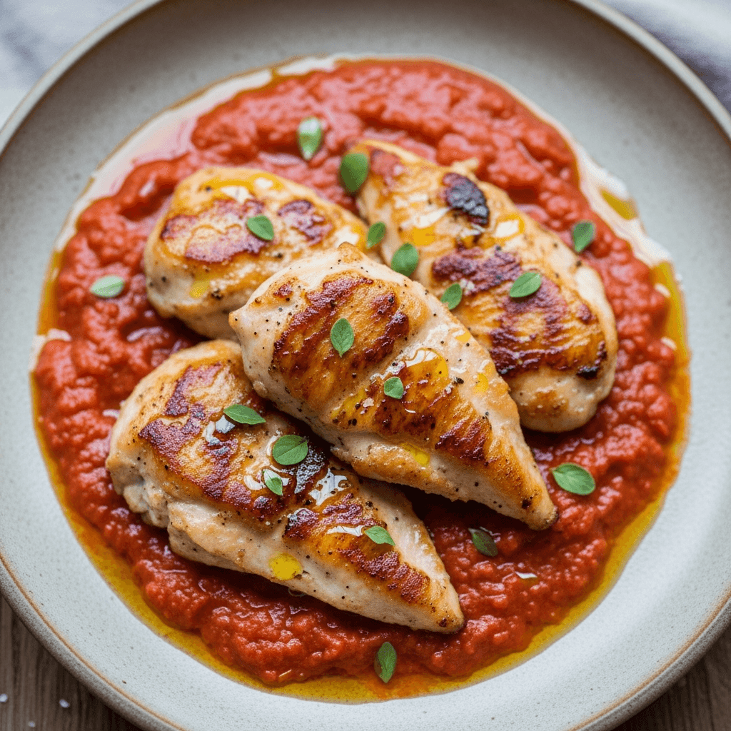 Kycklingfilé med tomatsås
