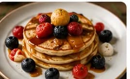Bananpannkakor med bär