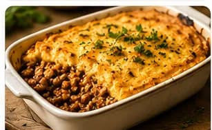 Lins- och grönsaksgratäng med potatismos
