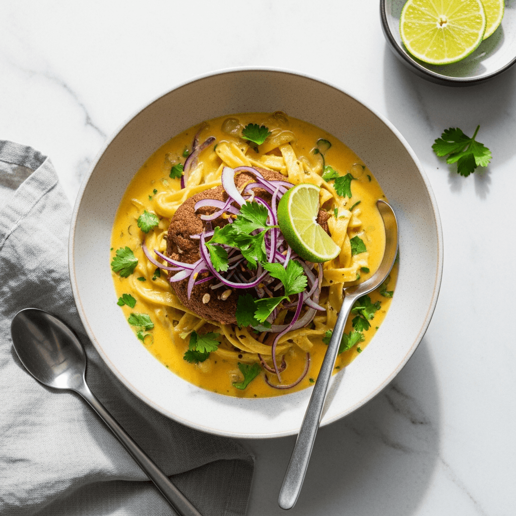 Kycklingsoppa med kokos och lime