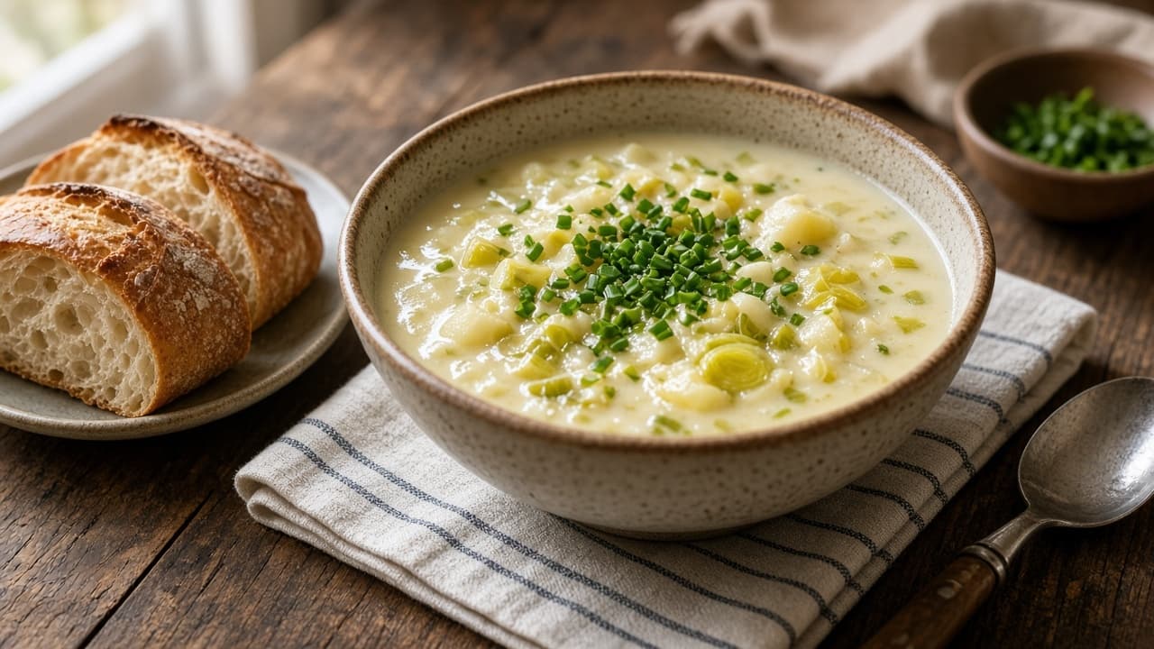 Potatis- och purjolökssoppa