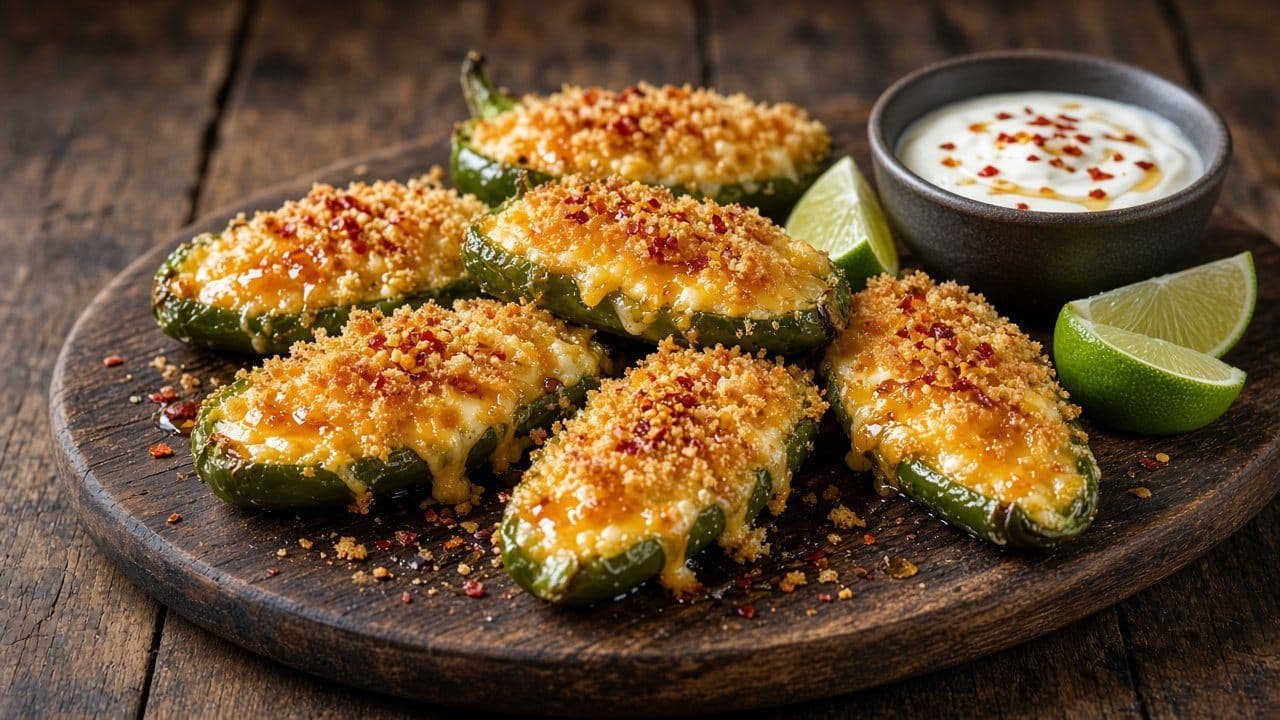 Jalapeño poppers med cheddar och krispig panko