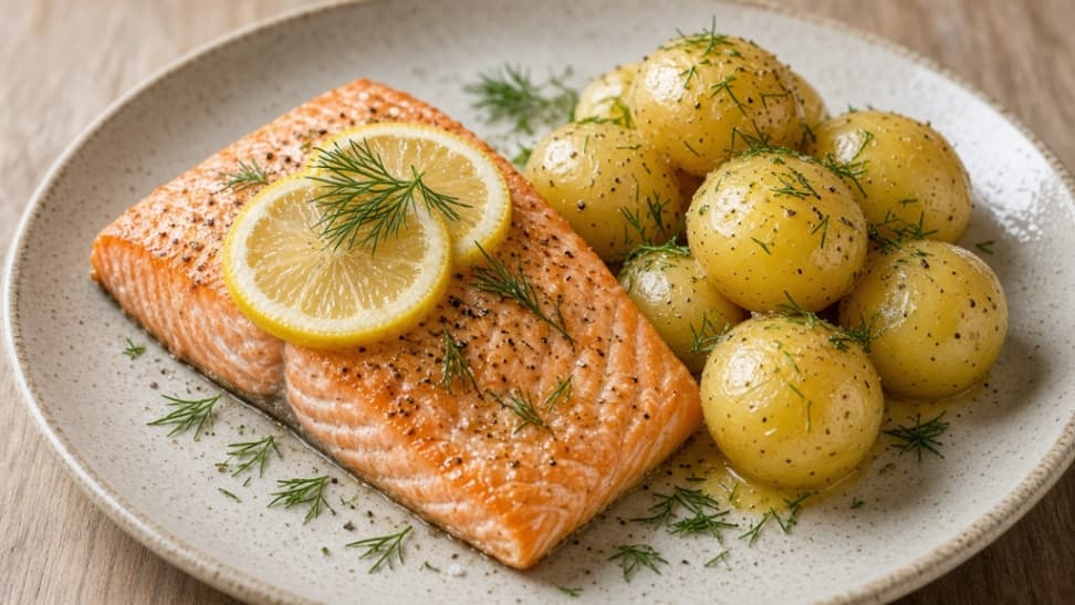 Citronlax i ugn med dillpotatis
