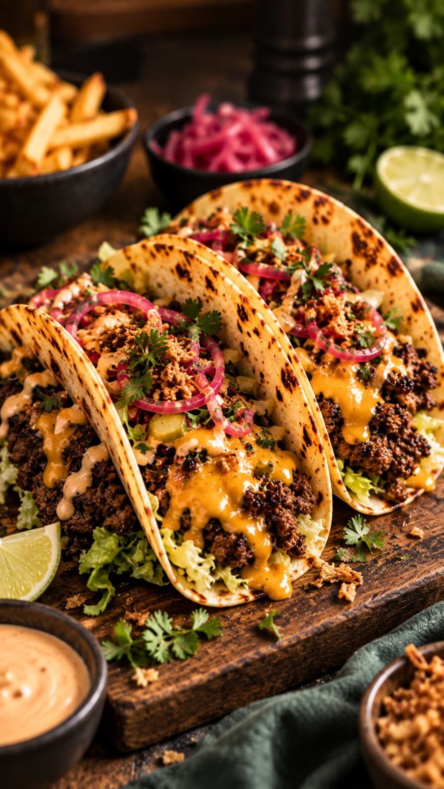 Smash Burger Tacos