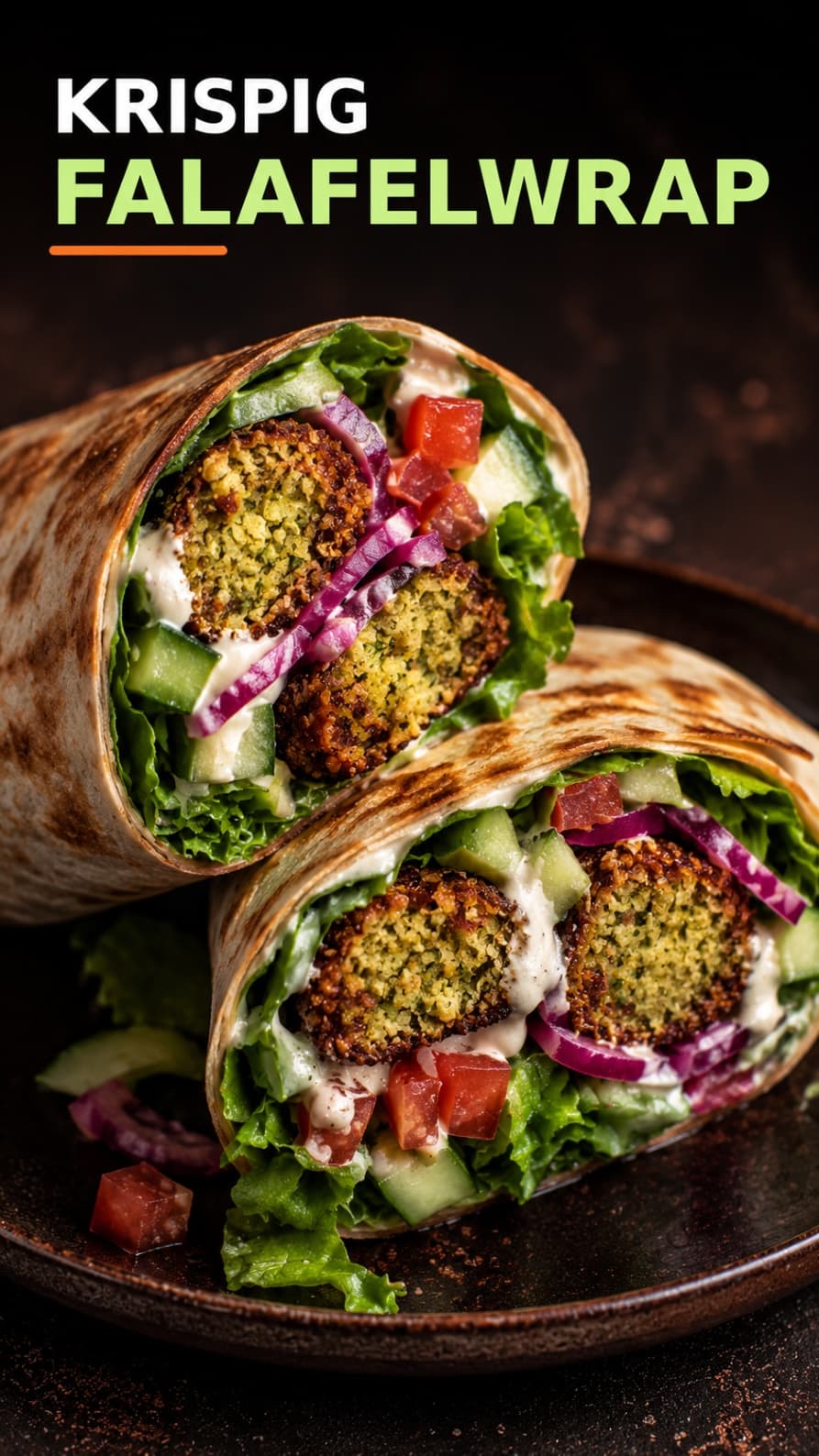 Krispig falafelwrap