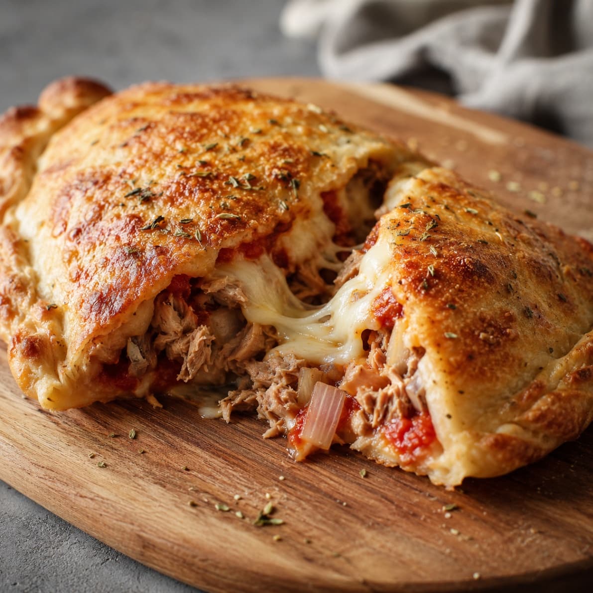 Calzone med tonfisk