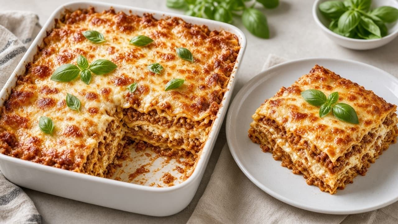 Hemlagad lasagne med köttfärs