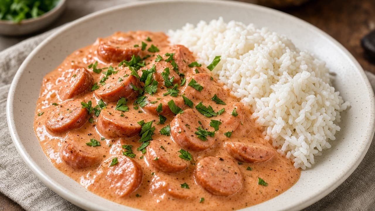 Korvstroganoff med ris
