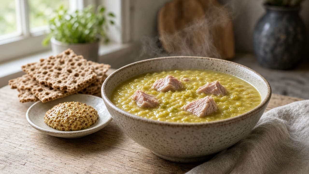 Ärtsoppa med fläsk och senap