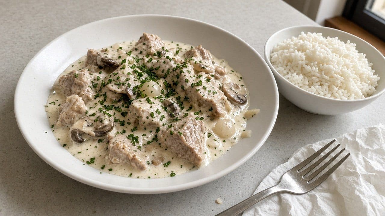 Blanquette de veau, fransk kalvgryta i vit sås