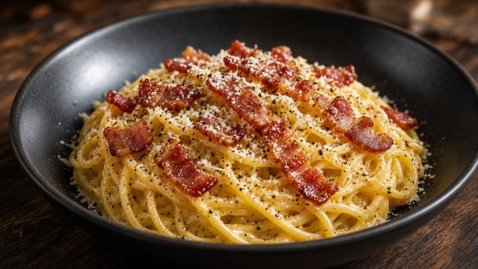 Krämig carbonara med bacon
