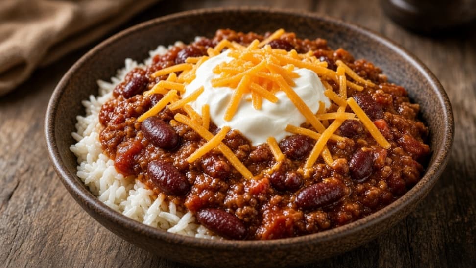 Chili con carne med ris