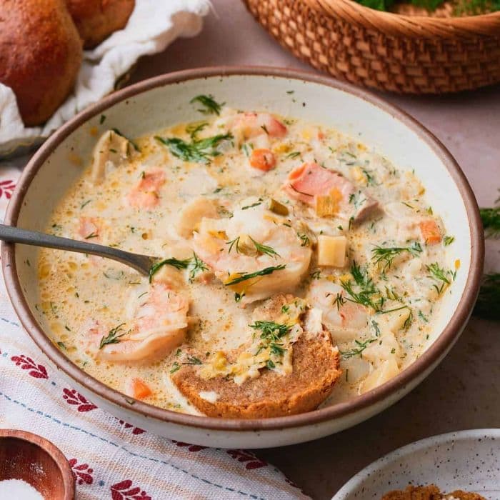 Fiskesuppe (krämig norsk fisksoppa)