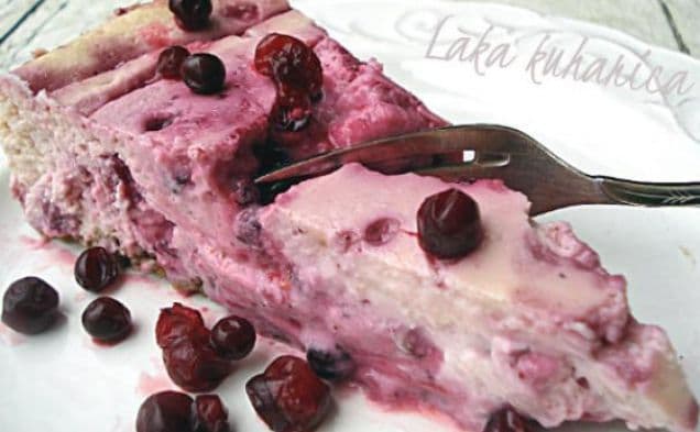 Cheesecake med tranbär