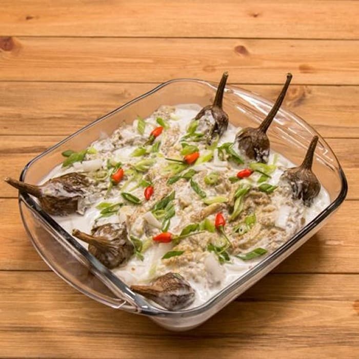 Grillad aubergine med kokosmjölk