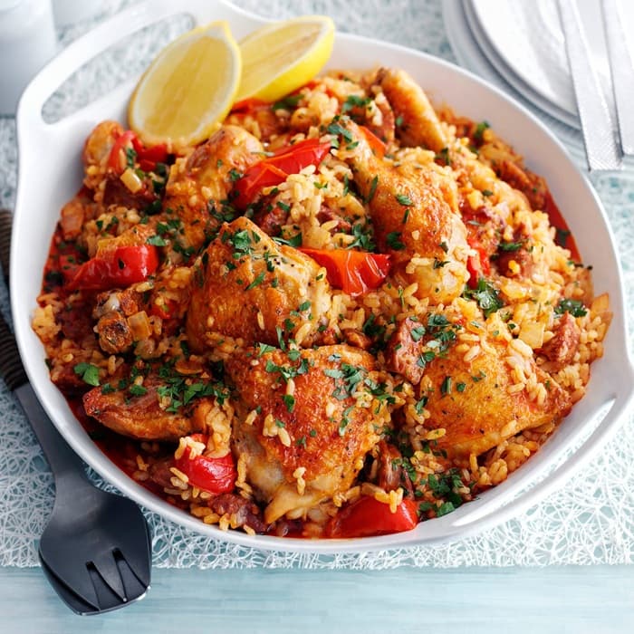 Kyckling & chorizo risgryta