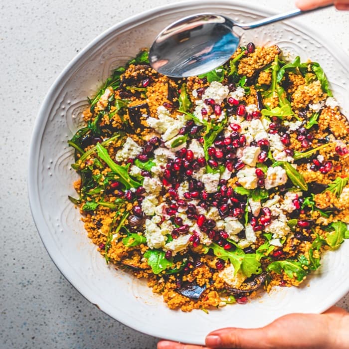 Sallad med aubergine och couscous