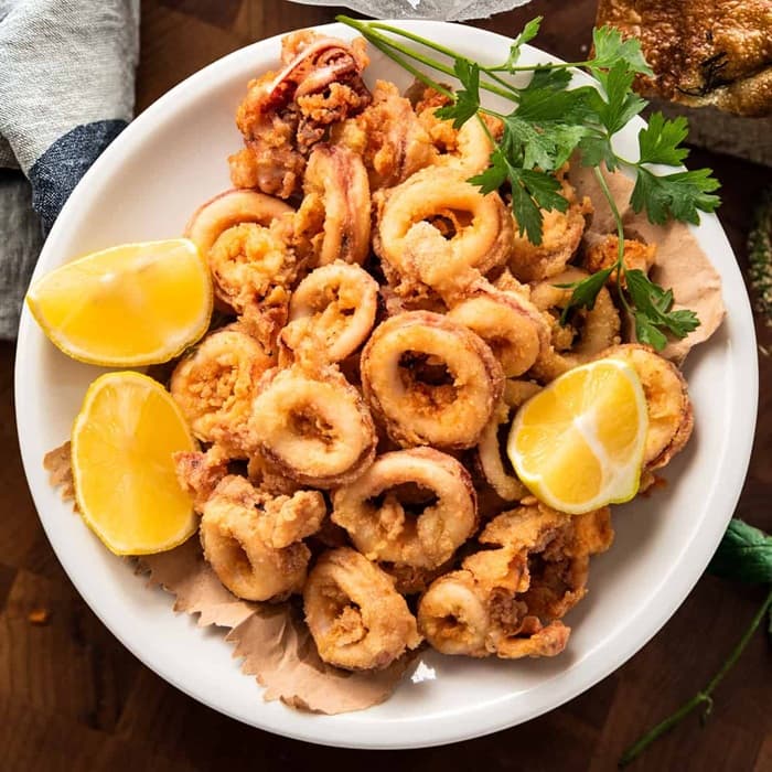 Stekt calamari