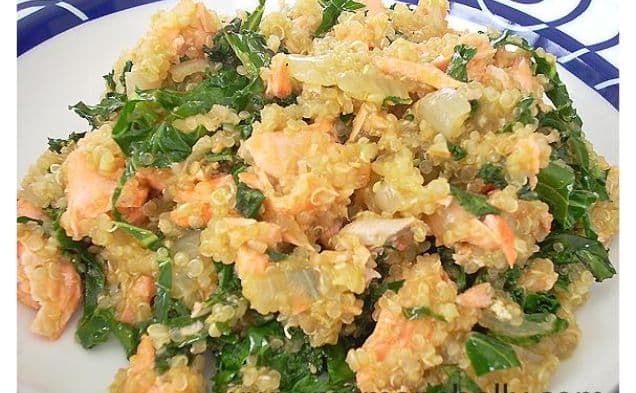 Risotto med lax och quinoa