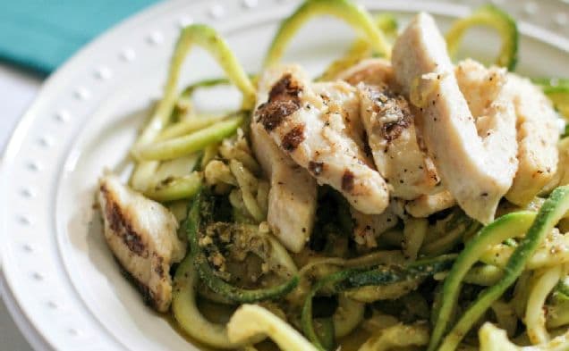 Zoodles med pestokyckling