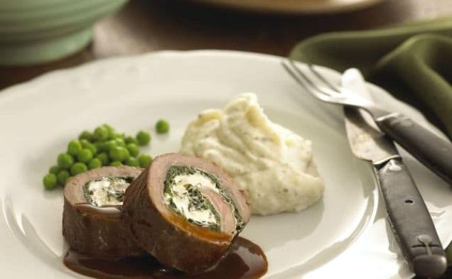 Roulad med lamm och färsk getost