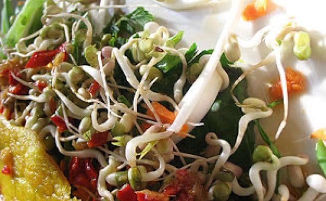 Vietnamesiska pannkakor med grönsaker, örter och doftande dippsås (Bánh Xèo)